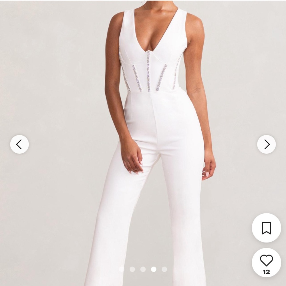 Club L London White Jumpsuit